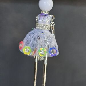 Charming Doll Pendant, Or Bag Charm with Colorful Accents